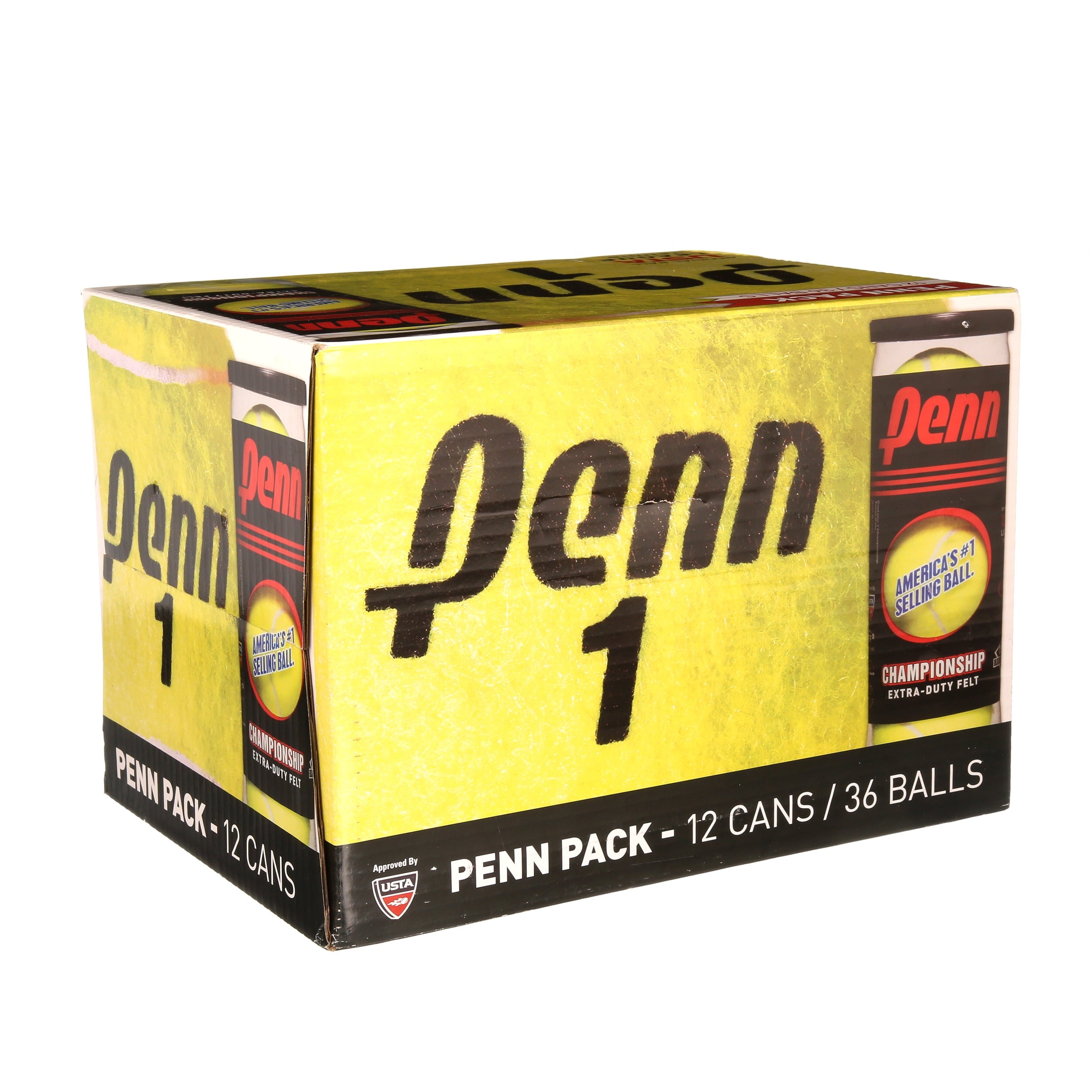 Penn Championship Extra Duty, High Altitude Tennis Balls (12 Cans, 36 Balls)