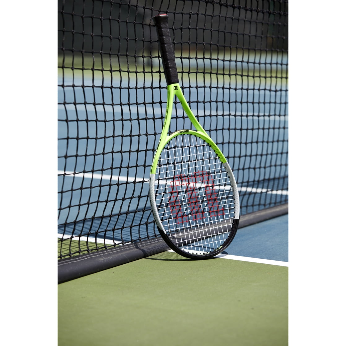 Wilson Blade Feel RXT 105 Adult Recreational Tennis Racket - Green/Grey, Grip Size 3 - 4 3/8"