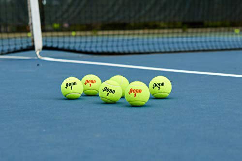 Penn Regular Duty Felt Pressurized Championship Tennis Balls, Yellow, 72 Pieces