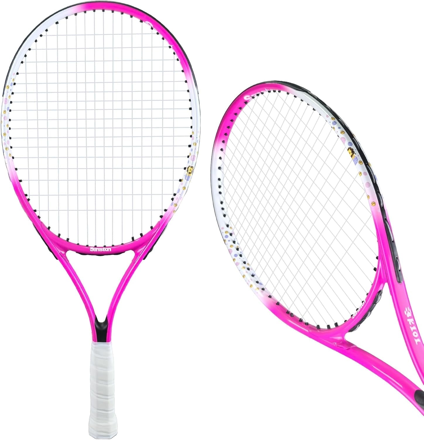 Senston Kids Tennis Racket Set (17 & 23 Inch) - Junior Tennis Racquet, Lightweight Aluminum Frame, Includes Cover