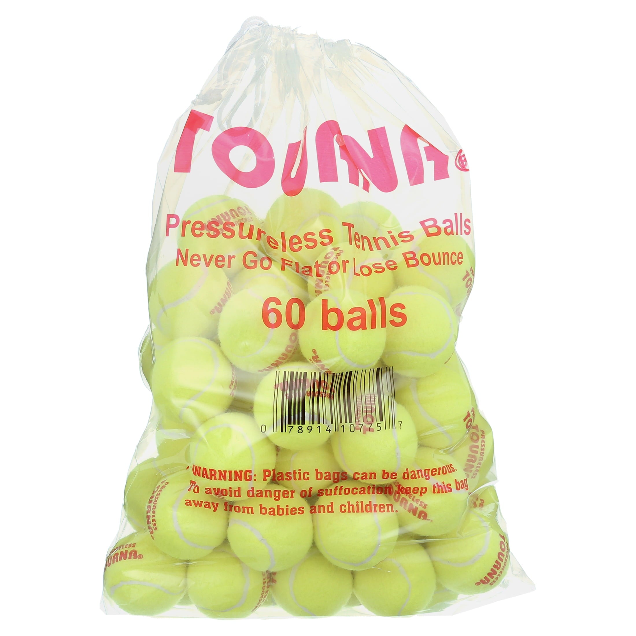 Tourna Pressure less Tennis Balls (60 balls)