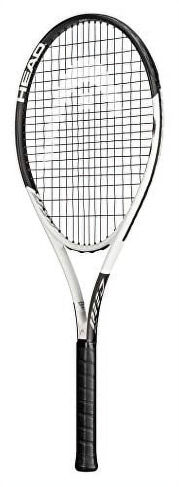 HEAD Geo Speed Adult Tennis Racquet, Pre-Strung, Black/White, 10.4 oz. Weight, 105 Sq. in. Racquet Head Size